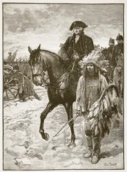Washington traversant le Delaware, 1776, illustration de 